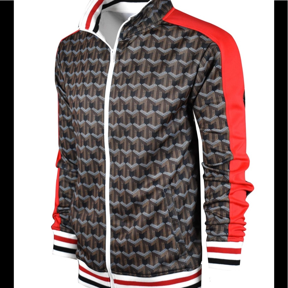 ScreenShot “wallet” print track jacket size L